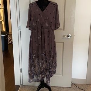 Purple flowy maxi dress